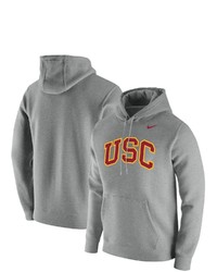 Nike Heathered Gray Usc Trojans Vintage School Logo Pullover Hoodie In Heather Gray At Nordstrom