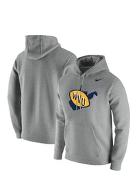 Nike Heathered Gray West Virginia Mountaineers Vintage School Logo Pullover Hoodie In Heather Gray At Nordstrom