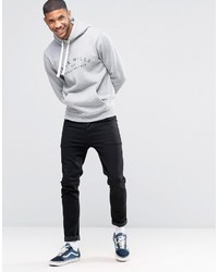 Jack Wills Hoodie With Wills Print In Gray Marl