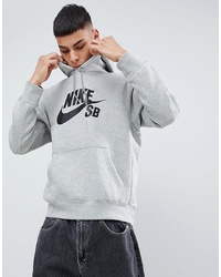 Nike SB Icon Hoodie In Grey Aj9733 063