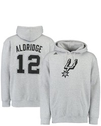adidas Lamarcus Aldridge Gray San Antonio Spurs Name Number Pullover Hoodie