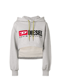 Diesel Logo Cropped Hoodie