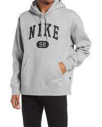 Nike SB Logo Hoodie In Dark Grey Heatherblack At Nordstrom