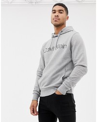 Calvin Klein Logo Hoodie Light Grey