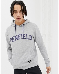 Penfield Okeno Collegiate Logo Hoodie In Grey Marl