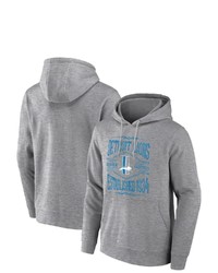 NFL X DARIUS RUCKE R Collection By Fanatics Heathered Gray Detroit Lions 2 Hit Pullover Hoodie