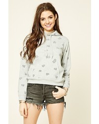 Forever 21 Speech Bubble Print Hoodie