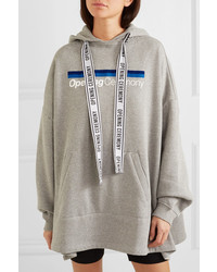 Opening Ceremony Torch Oversized Printed Cotton Jersey Hoodie