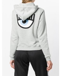 Chiara Ferragni Winking Eye Cropped Hoodie