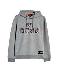 BOSS X Nba New York Knicks Wbounce 2 Logo Cotton Blend Graphic Hoodie