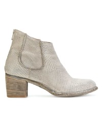 Officine Creative Printed Leather Ankle Boots
