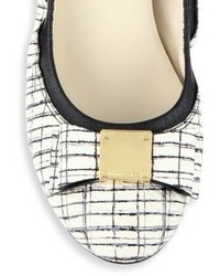 Cole Haan Tali Bow Printed Leather Ballet Flats