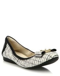 Cole Haan Tali Bow Printed Leather Ballet Flats