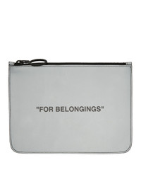 Off-White Grey Quote Pouch