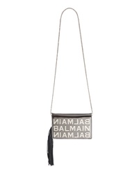 Balmain Mirrored Logo Leather Crossbody