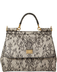 Dolce & Gabbana Lace Print Medium Miss Sicily Bag