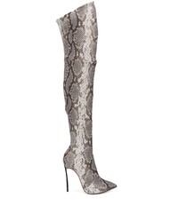 Casadei Over The Knee Animal Print Boots