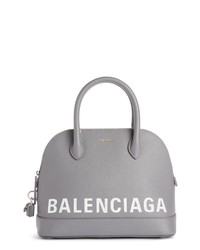 Balenciaga Ville Logo Leather Dome Satchel