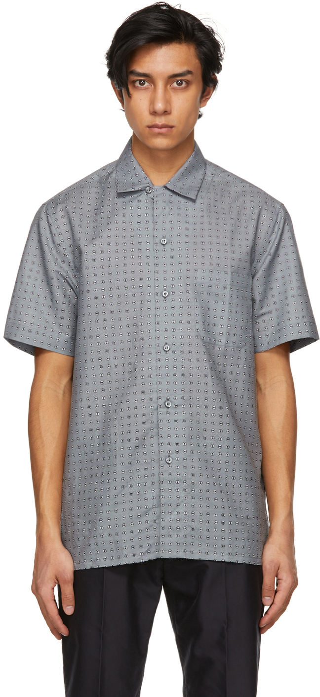 Brioni Grey Regular Short Sleeve Shirt, $578 | SSENSE | Lookastic