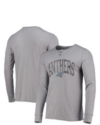 CONCEPTS SPORT Gray Carolina Panthers Takeaway Henley Long Sleeve Sleep T Shirt At Nordstrom