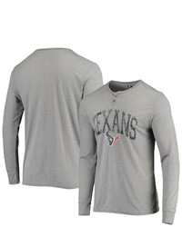 CONCEPTS SPORT Gray Houston Texans Takeaway Henley Long Sleeve Sleep T Shirt At Nordstrom