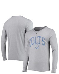 CONCEPTS SPORT Gray Indianapolis Colts Takeaway Henley Long Sleeve Sleep T Shirt At Nordstrom