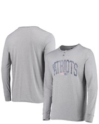 CONCEPTS SPORT Gray New England Patriots Takeaway Henley Long Sleeve Sleep T Shirt At Nordstrom