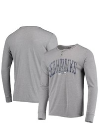 CONCEPTS SPORT Gray Seattle Seahawks Takeaway Henley Long Sleeve Sleep T Shirt At Nordstrom