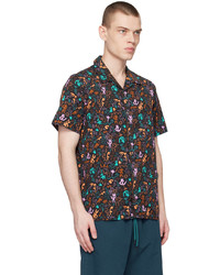 Ps By Paul Smith Black Printed Shirt