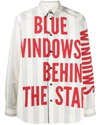 Jil Sander Blue Windows Behinds The Stars Striped Shirt