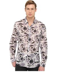 Versace Collection Camo Print Chintz Shirt Long Sleeve Button U