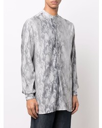 Emporio Armani Cracked Effect Long Sleeved Shirt