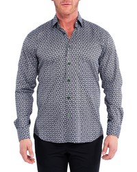 Maceoo Fibonacci Form Grey Cotton Button Up Shirt