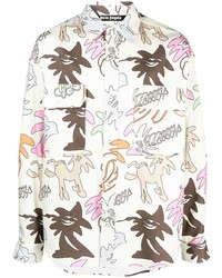 Palm Angels Graphic Print Long Sleeve Shirt