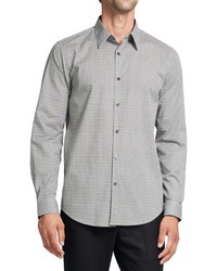 Theory Irving Mini Scale Print Button Up Shirt