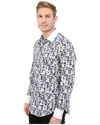 Robert Graham Marco Long Sleeve Woven Polo Shirt