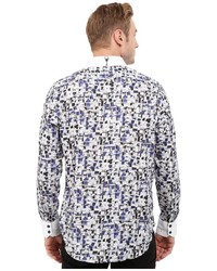 Robert Graham Marco Long Sleeve Woven Polo Shirt