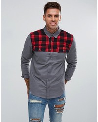 Another Influence Overshirt Checked Shoulder