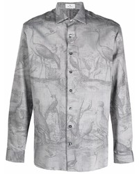 Etro Painterly Print Cotton Shirt