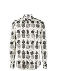 Dolce & Gabbana Pineapple Print Poplin Shirt