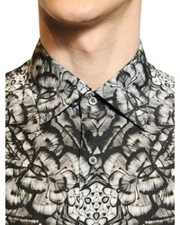 Roberto Cavalli Silk Cotton Blend Printed Shirt