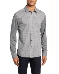 Vince Camuto Slim Fit Mixed Media Sport Shirt