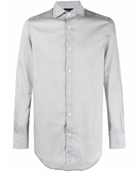 Emporio Armani Zigzag Print Cotton Shirt