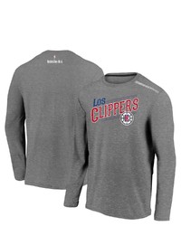 FANATICS Branded Heather Charcoal La Clippers 2021 Noches Ene Be A Authentic Shooting Long Sleeve T Shirt At Nordstrom