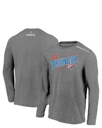 FANATICS Branded Heather Charcoal Oklahoma City Thunder 2021 Noches Ene Be A Authentic Shooting Long Sleeve T Shirt At Nordstrom