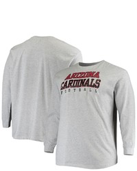 FANATICS Branded Heathered Gray Arizona Cardinals Big T Sleeve T Shirt
