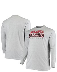 FANATICS Branded Heathered Gray Atlanta Falcons Big T Sleeve T Shirt