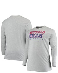 FANATICS Branded Heathered Gray Buffalo Bills Big T Sleeve T Shirt