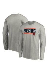 FANATICS Branded Heathered Gray Chicago Bears Big Tall On Long Sleeve T Shirt