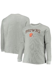 FANATICS Branded Heathered Gray Cleveland Browns Big T Sleeve T Shirt